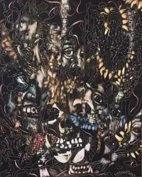 Scratchbord art titled: Western Medicine